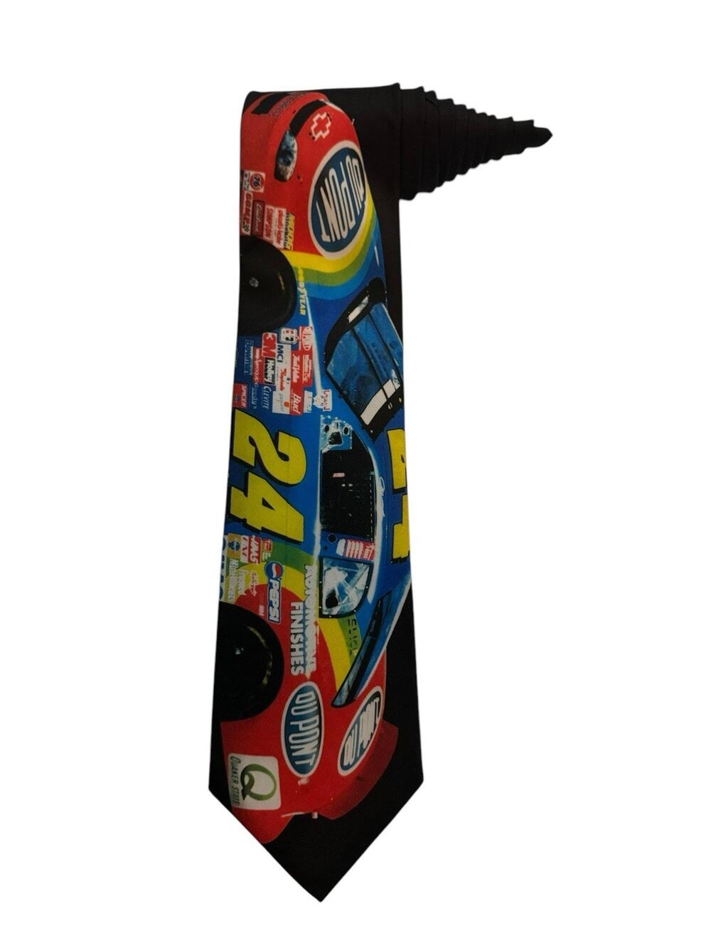 Ralph Marlin NASCAR Jeff Gordon Vertical Car 1998 Vintage Novelty Necktie